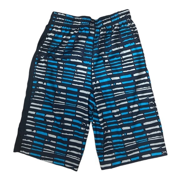 Nike Dri-Fit Boy’s Bathing Swimsuit Trunks  Size Large Black & Blue - Picture 2 of 5